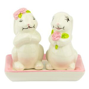 Hoppy Spring Bunny Tabletop Salt and Pepper Shaker Set
